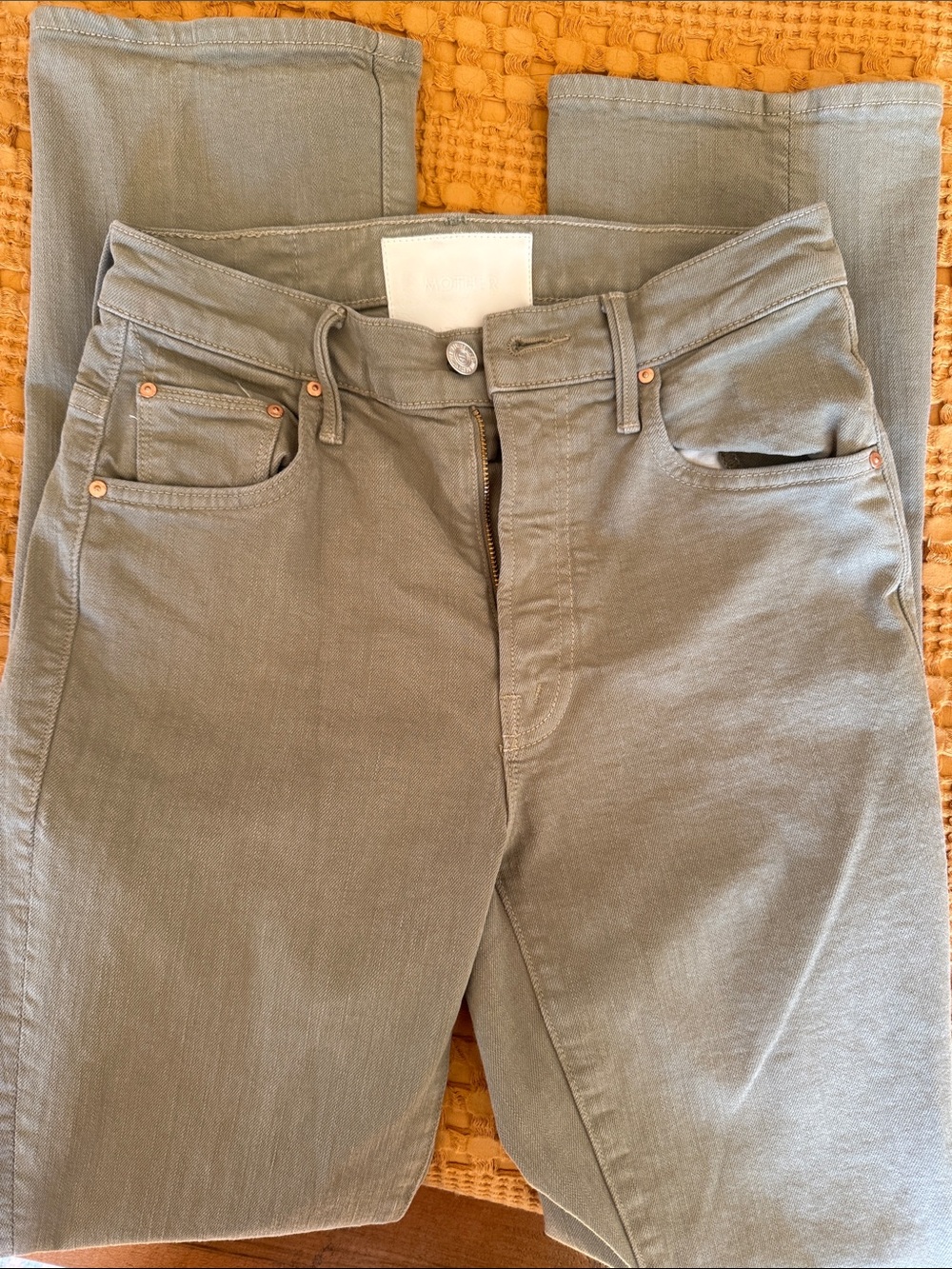 MOTHER Bootcut Jeans in Olive